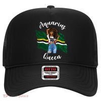 Afro Aquarius Queen From Dominica Zodiac Birthday Gift Hat thumb 0