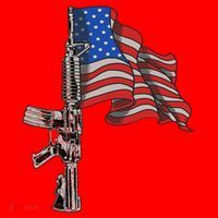 Ar15 Assault Rifle Usa Flag Gun Distressed American Flag Santa Hat thumb 1