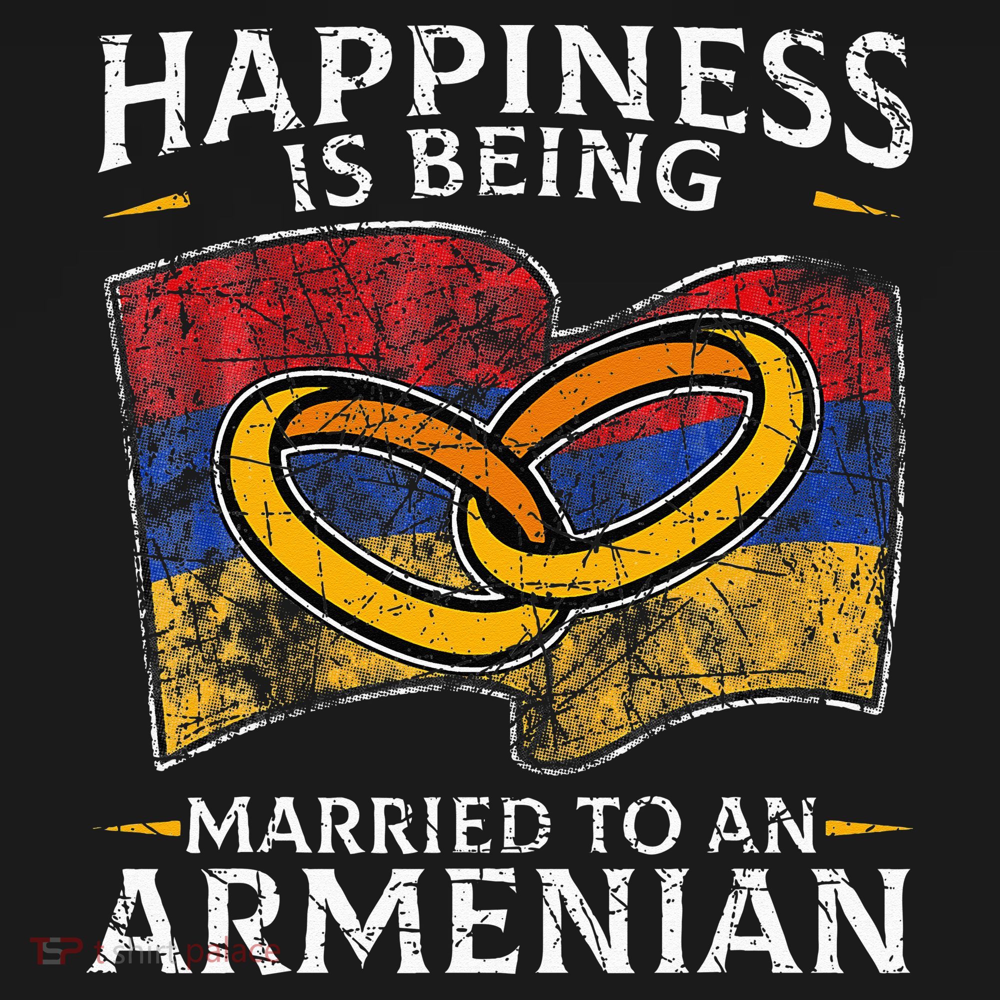 Armenian Armenia Roots Marriage Heritage Married Flag T-Shirt