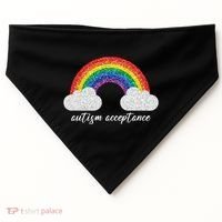 Autism Acceptance Rainbow USA-Made Doggie Bandana thumb 0
