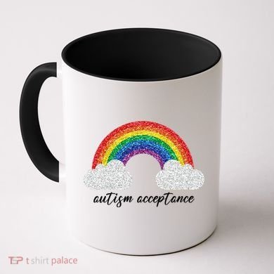 Autism Acceptance Rainbow Coffee Mug
