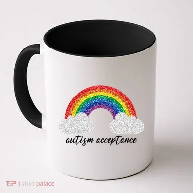 Autism Acceptance Rainbow Coffee Mug