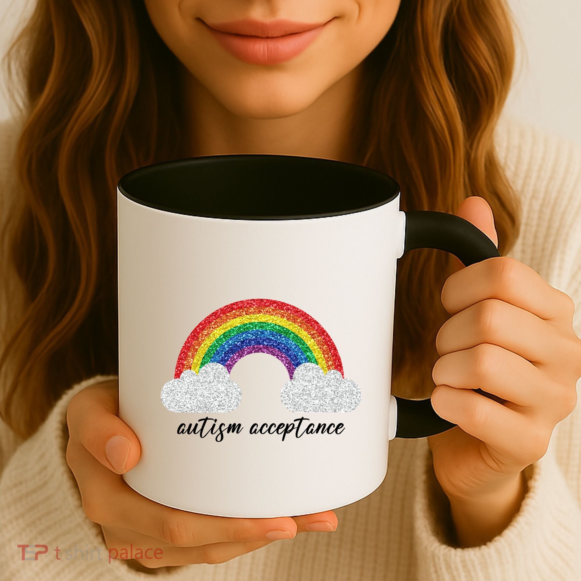 Autism Acceptance Rainbow Coffee Mug