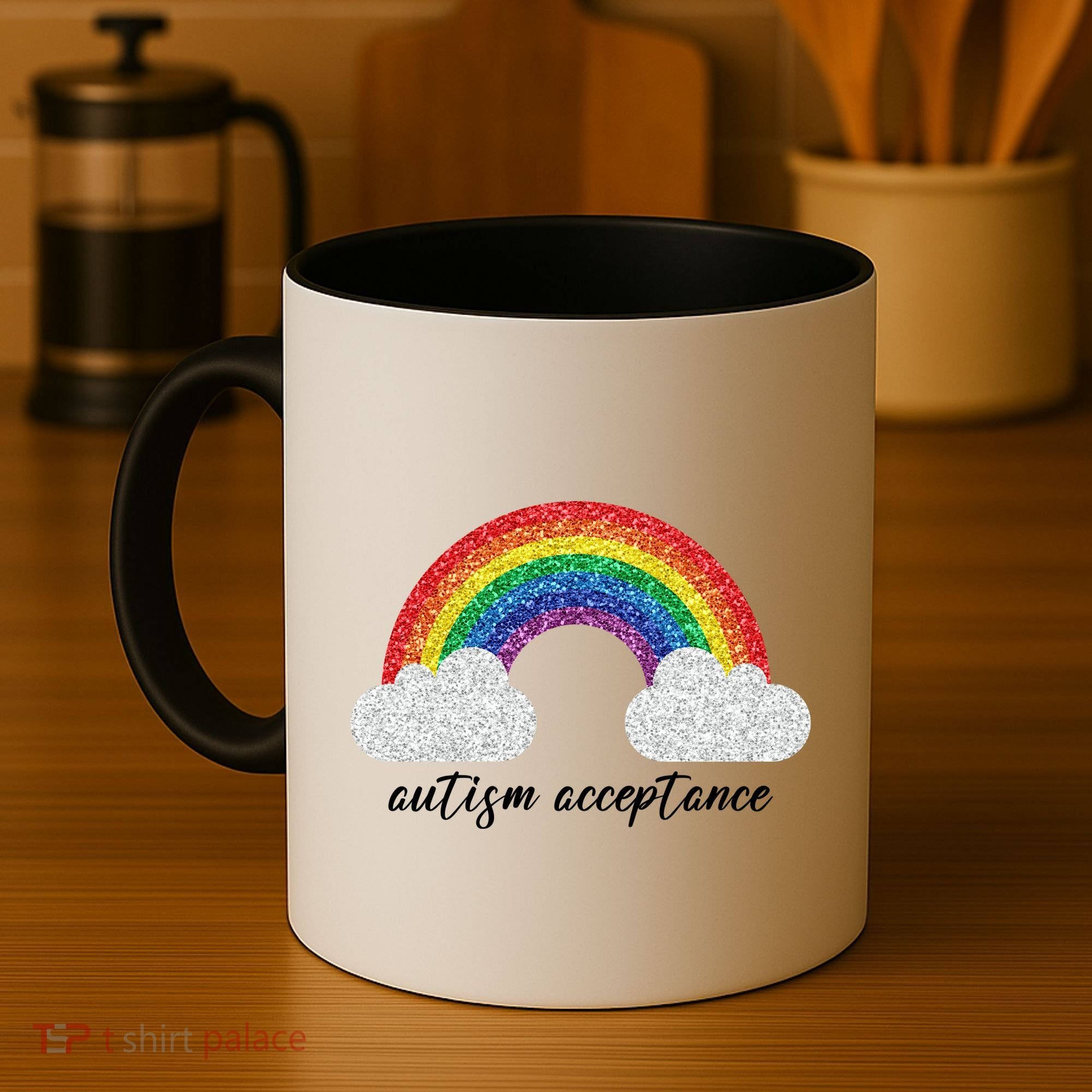 Autism Acceptance Rainbow Coffee Mug