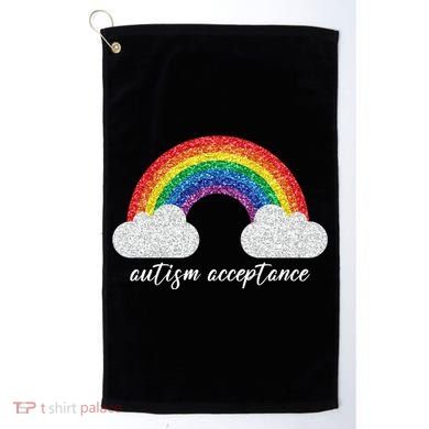 Autism Acceptance Rainbow Golf Towel
