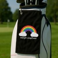 Autism Acceptance Rainbow Golf Towel thumb 2