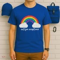 Autism Acceptance Rainbow T-Shirt thumb 6