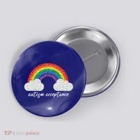Autism Acceptance Rainbow Button thumb 0
