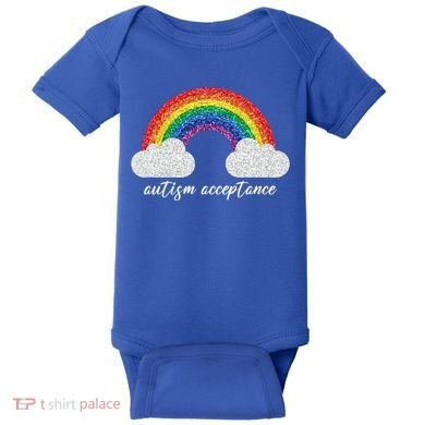 Autism Acceptance Rainbow Baby Bodysuit