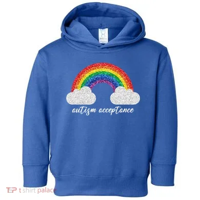 Autism Acceptance Rainbow Toddler Hoodie