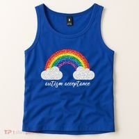 Autism Acceptance Rainbow Tank Top thumb 2