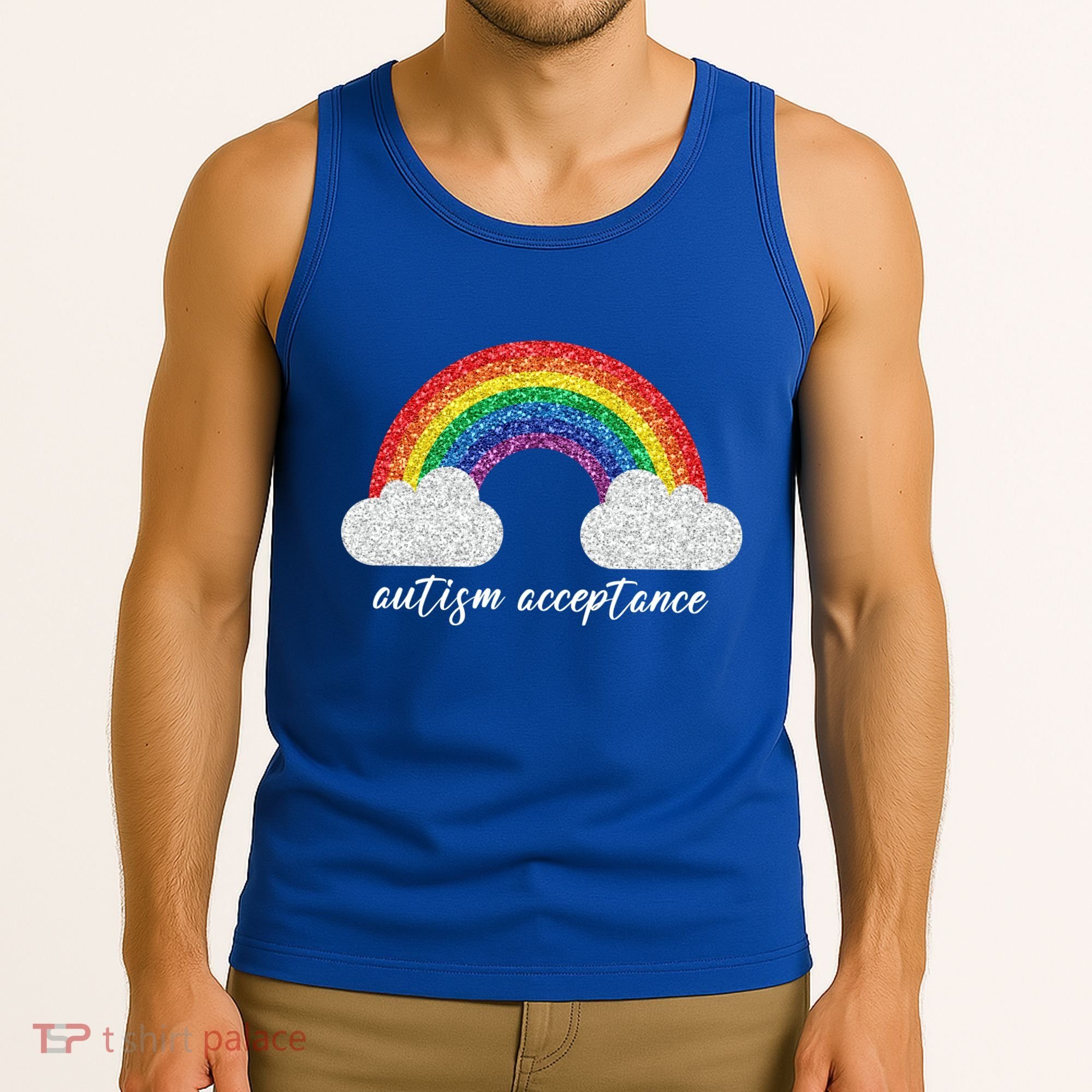 Autism Acceptance Rainbow Tank Top