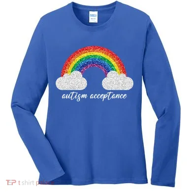 Autism Acceptance Rainbow Women's Long Sleeve Shirt
