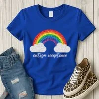 Autism Acceptance Rainbow Women's T-Shirt thumb 3