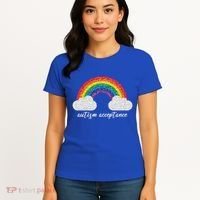 Autism Acceptance Rainbow Women's T-Shirt thumb 4