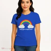 Autism Acceptance Rainbow Women's T-Shirt thumb 4