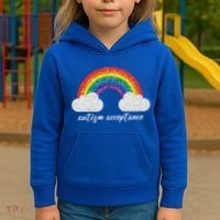 Autism Acceptance Rainbow Kids Hoodie thumb 3