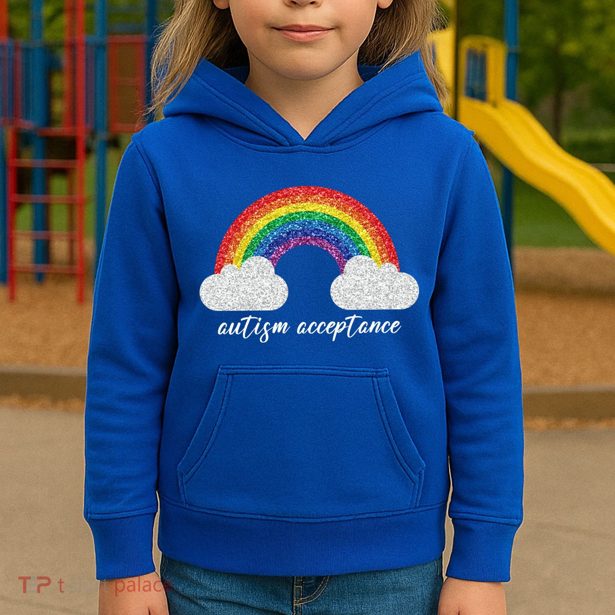 Autism Acceptance Rainbow Kids Hoodie