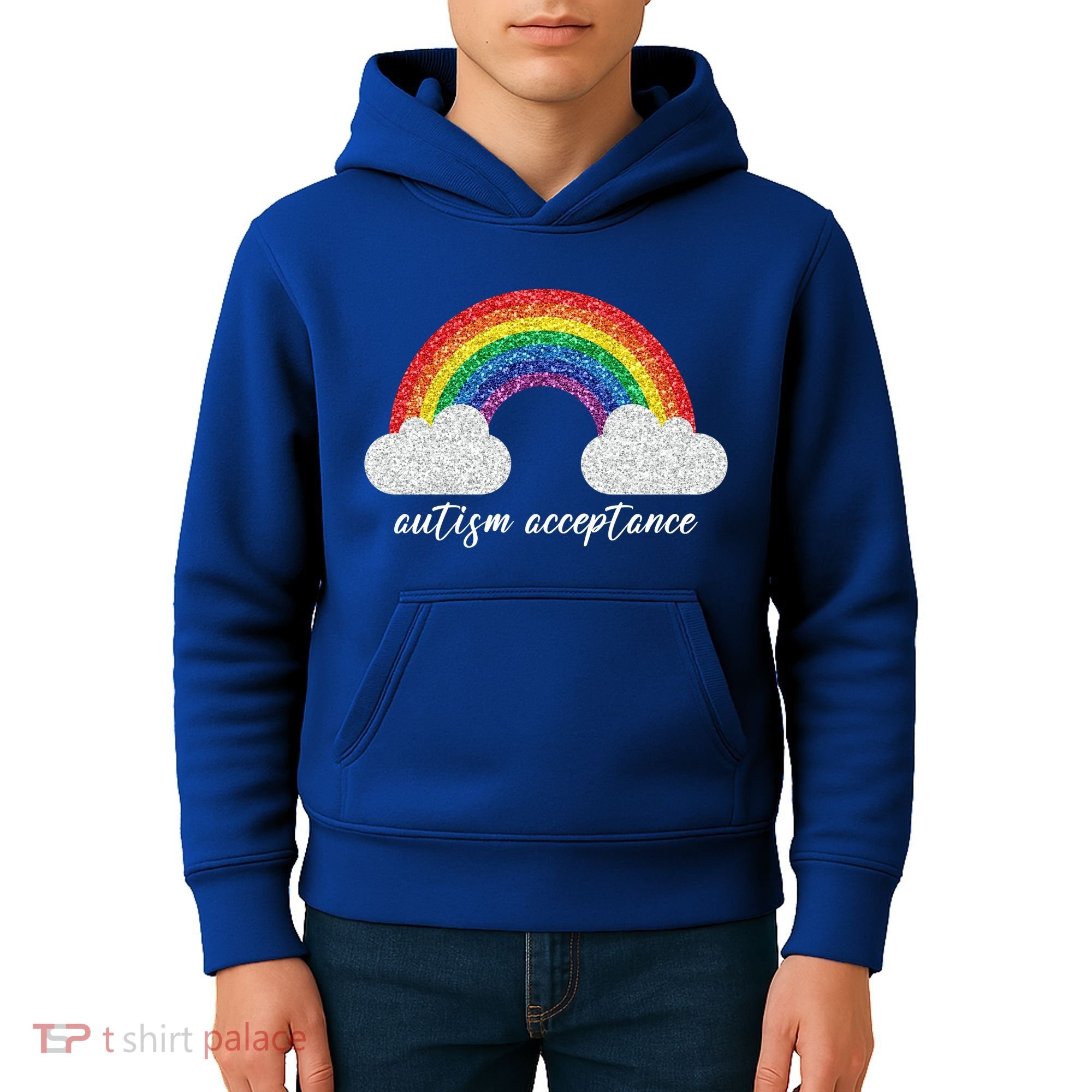 Autism Acceptance Rainbow Kids Hoodie