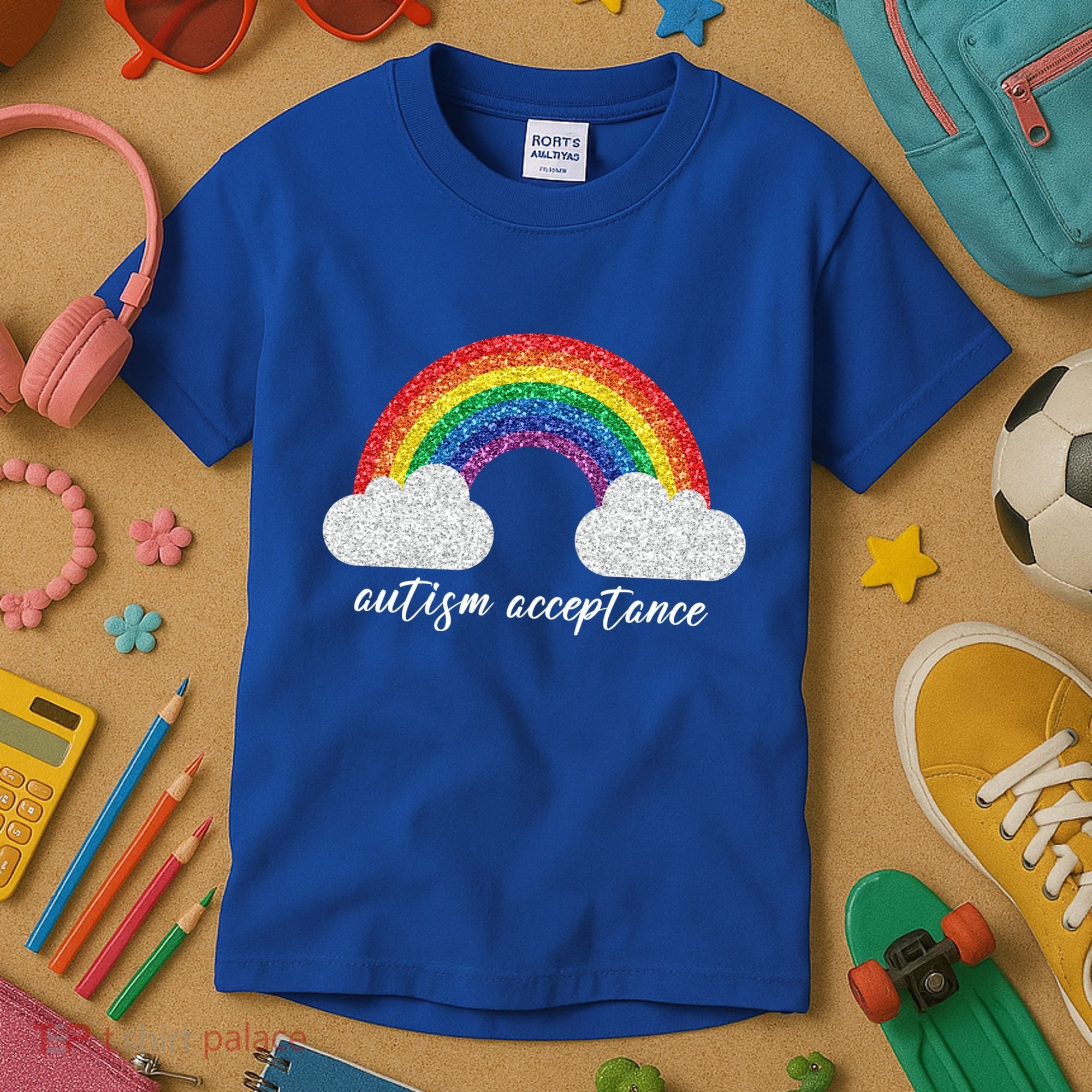Autism Acceptance Rainbow Kids T-Shirt