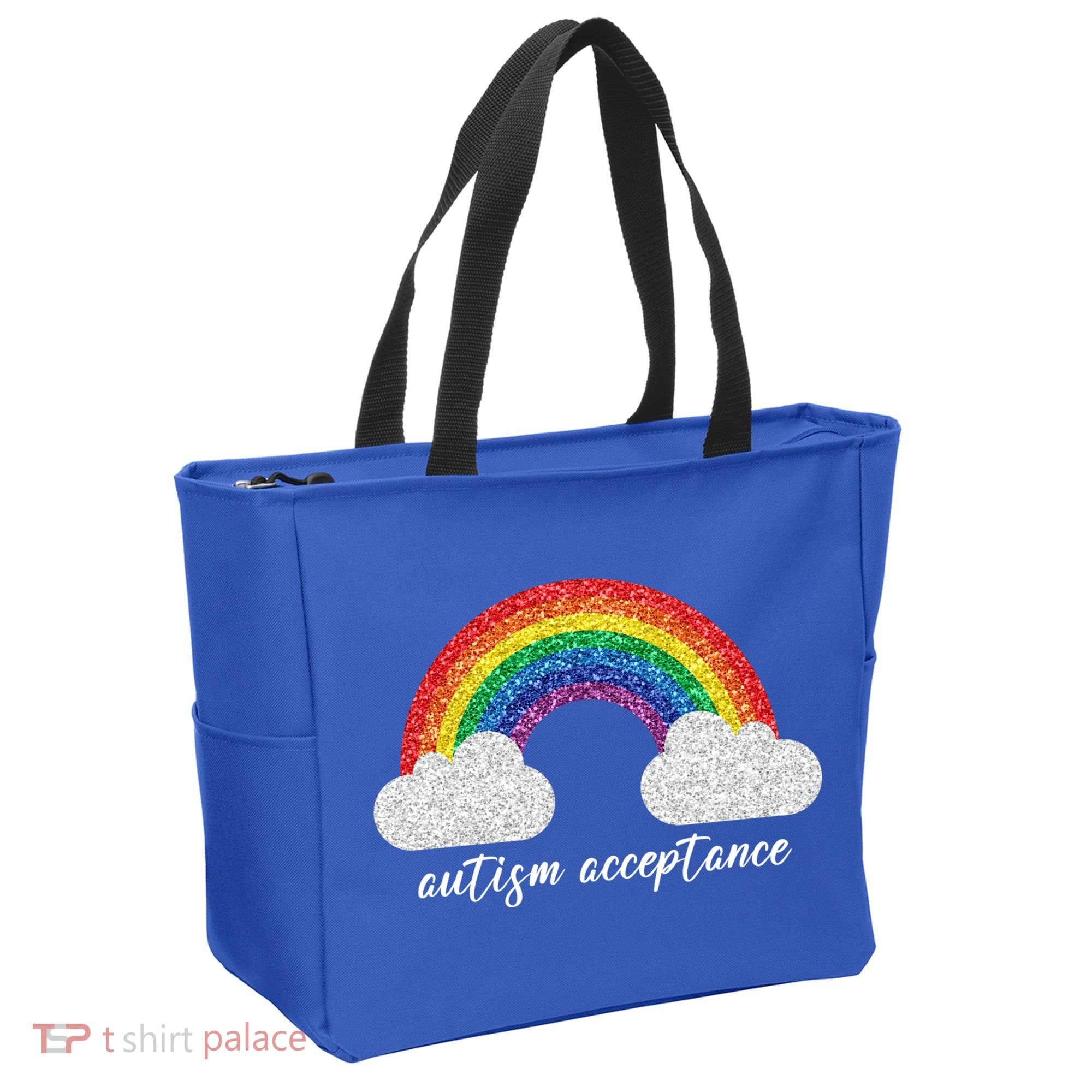 Autism Acceptance Rainbow Tote Bag
