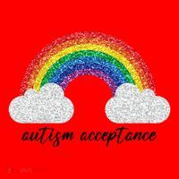 Autism Acceptance Rainbow Santa Hat thumb 1