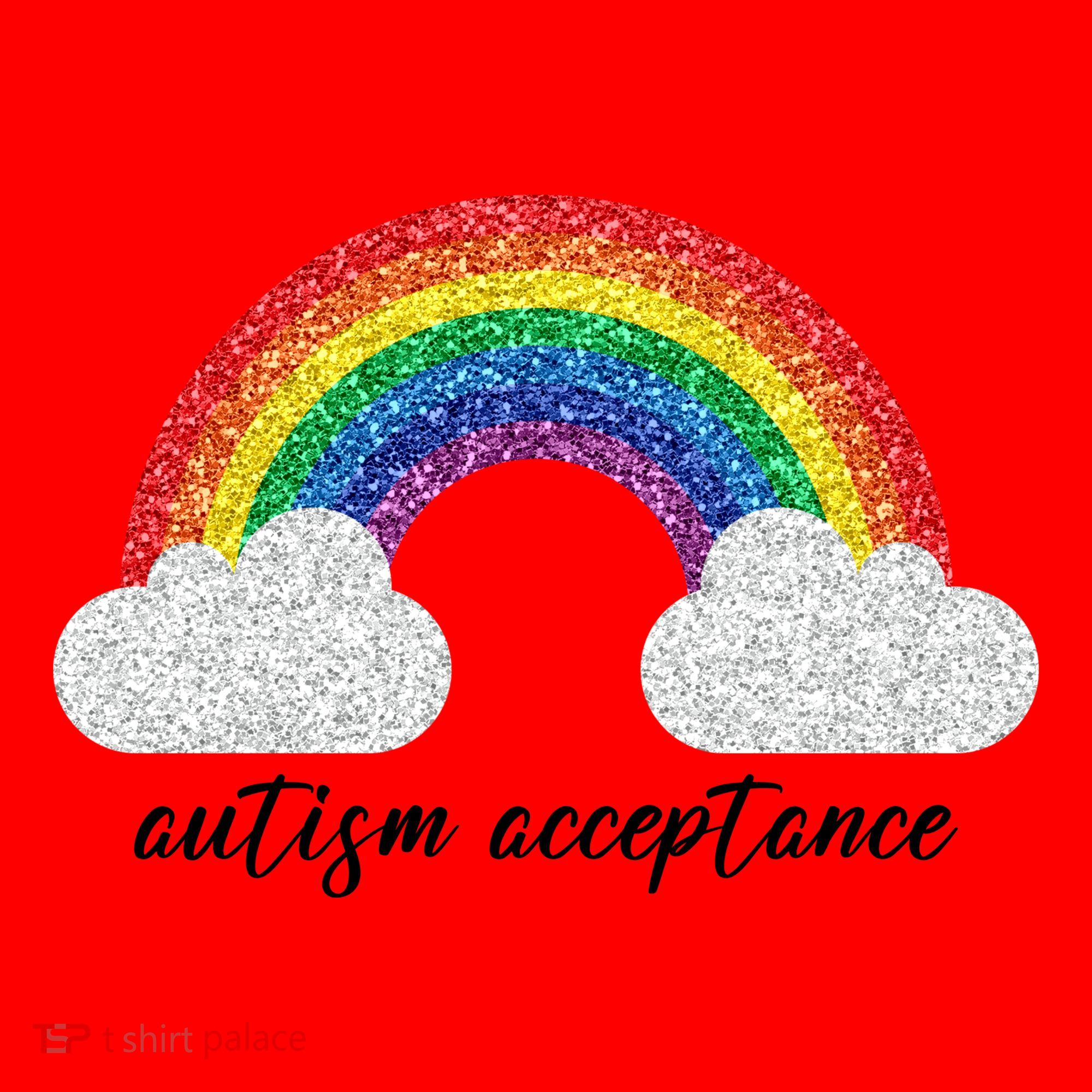 Autism Acceptance Rainbow Santa Hat