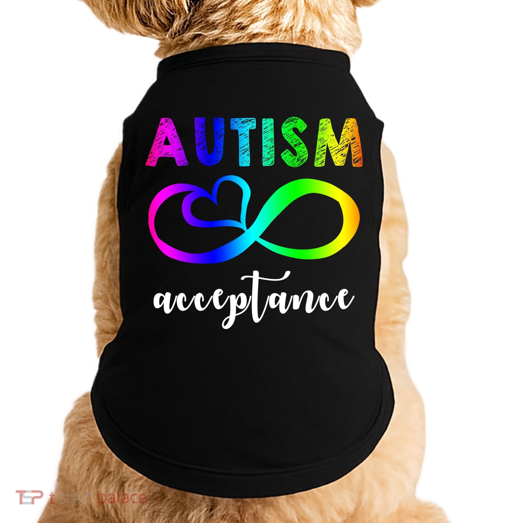 Autism Acceptance Rainbow Doggie Tank