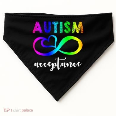 Autism Acceptance Rainbow USA-Made Doggie Bandana