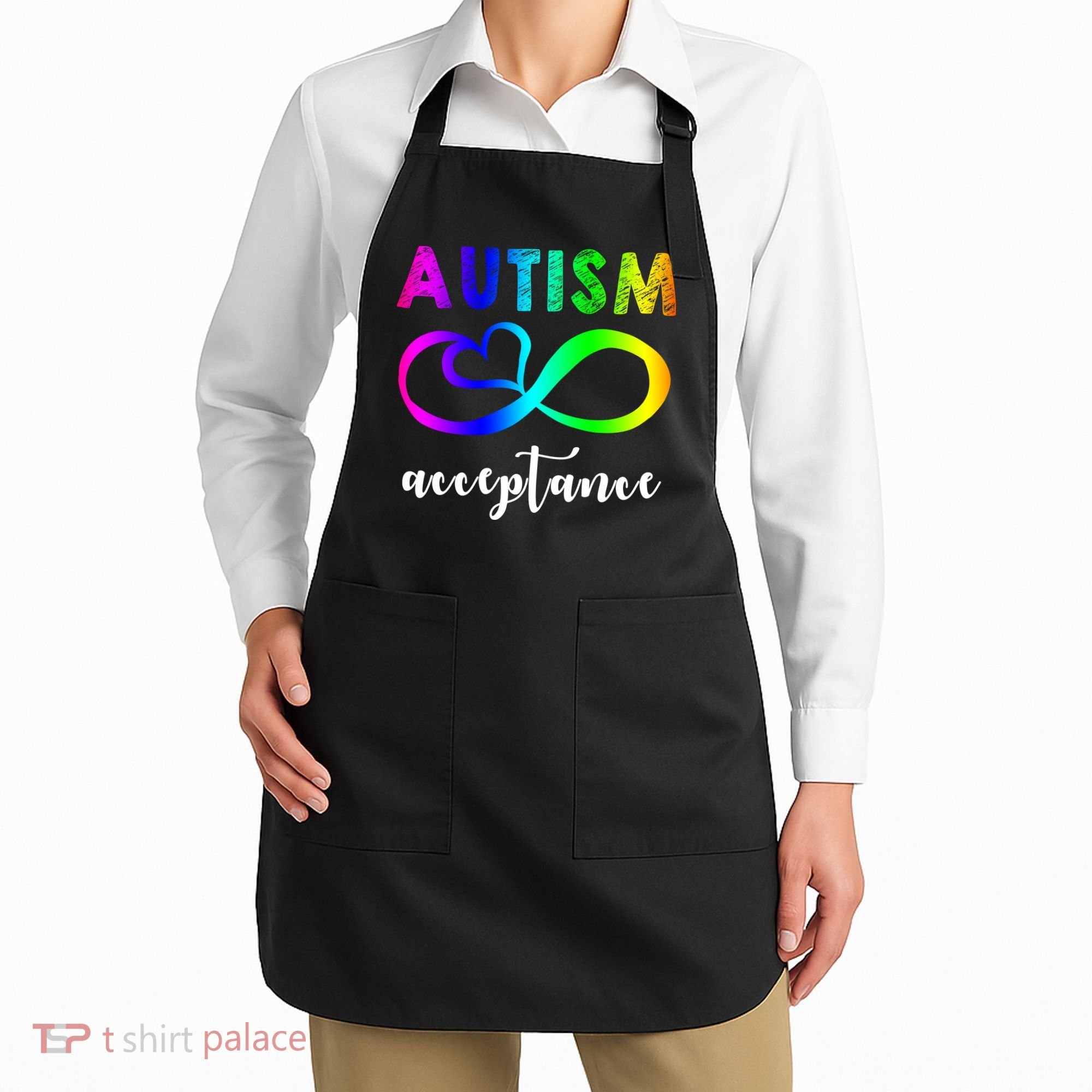 Autism Acceptance Rainbow Apron