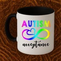 Autism Acceptance Rainbow Coffee Mug thumb 2