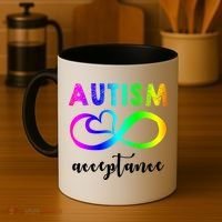 Autism Acceptance Rainbow Coffee Mug thumb 4