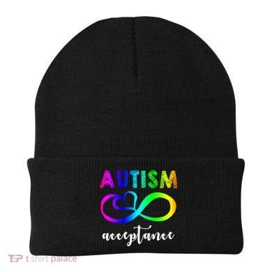 Autism Acceptance Rainbow Beanie