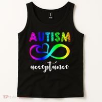 Autism Acceptance Rainbow Tank Top thumb 2