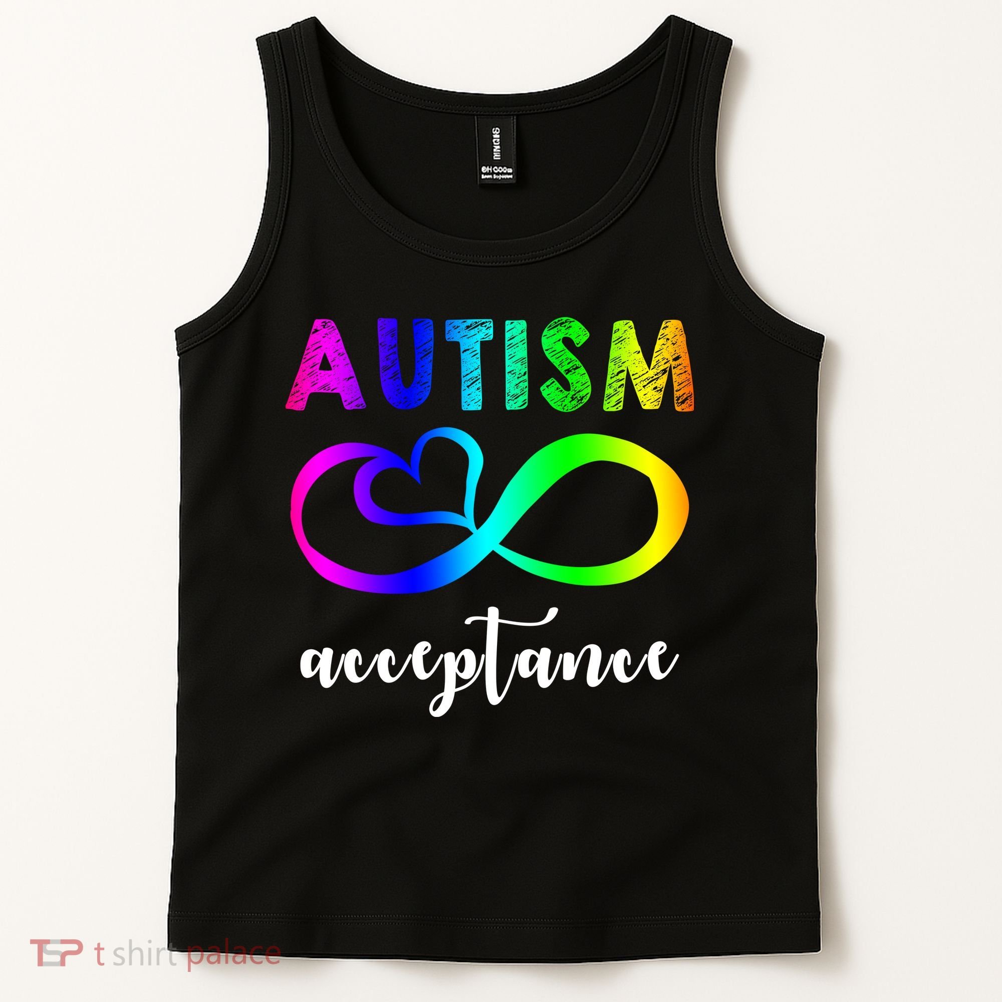 Autism Acceptance Rainbow Tank Top