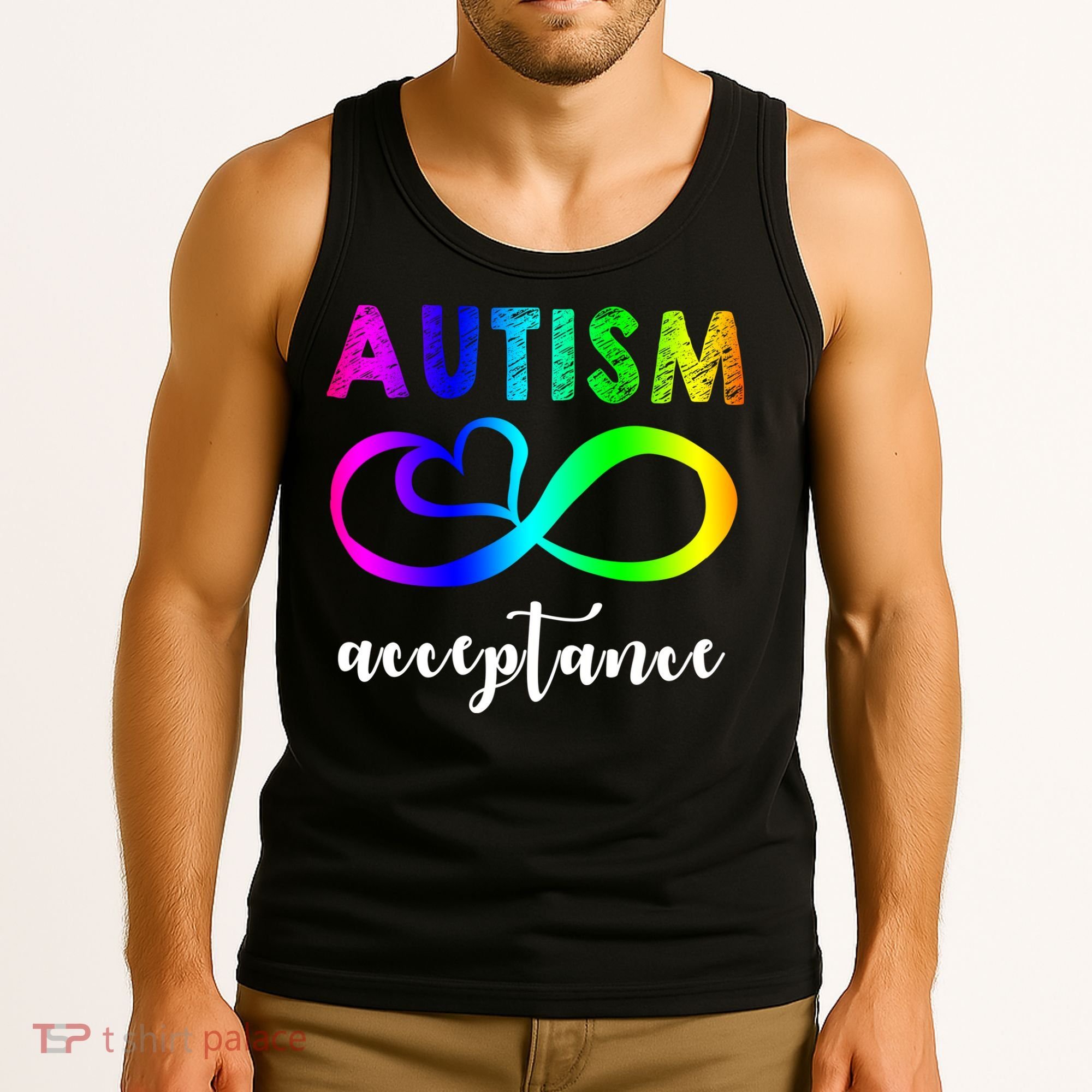 Autism Acceptance Rainbow Tank Top
