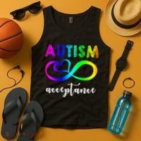 Autism Acceptance Rainbow Tank Top thumb 4