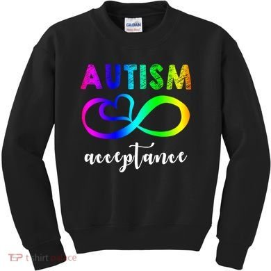 Autism Acceptance Rainbow Kids Sweatshirt