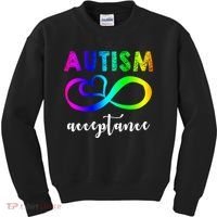 Autism Acceptance Rainbow Kids Sweatshirt thumb 0