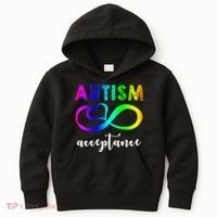 Autism Acceptance Rainbow Kids Hoodie thumb 0