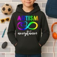 Autism Acceptance Rainbow Kids Hoodie thumb 2