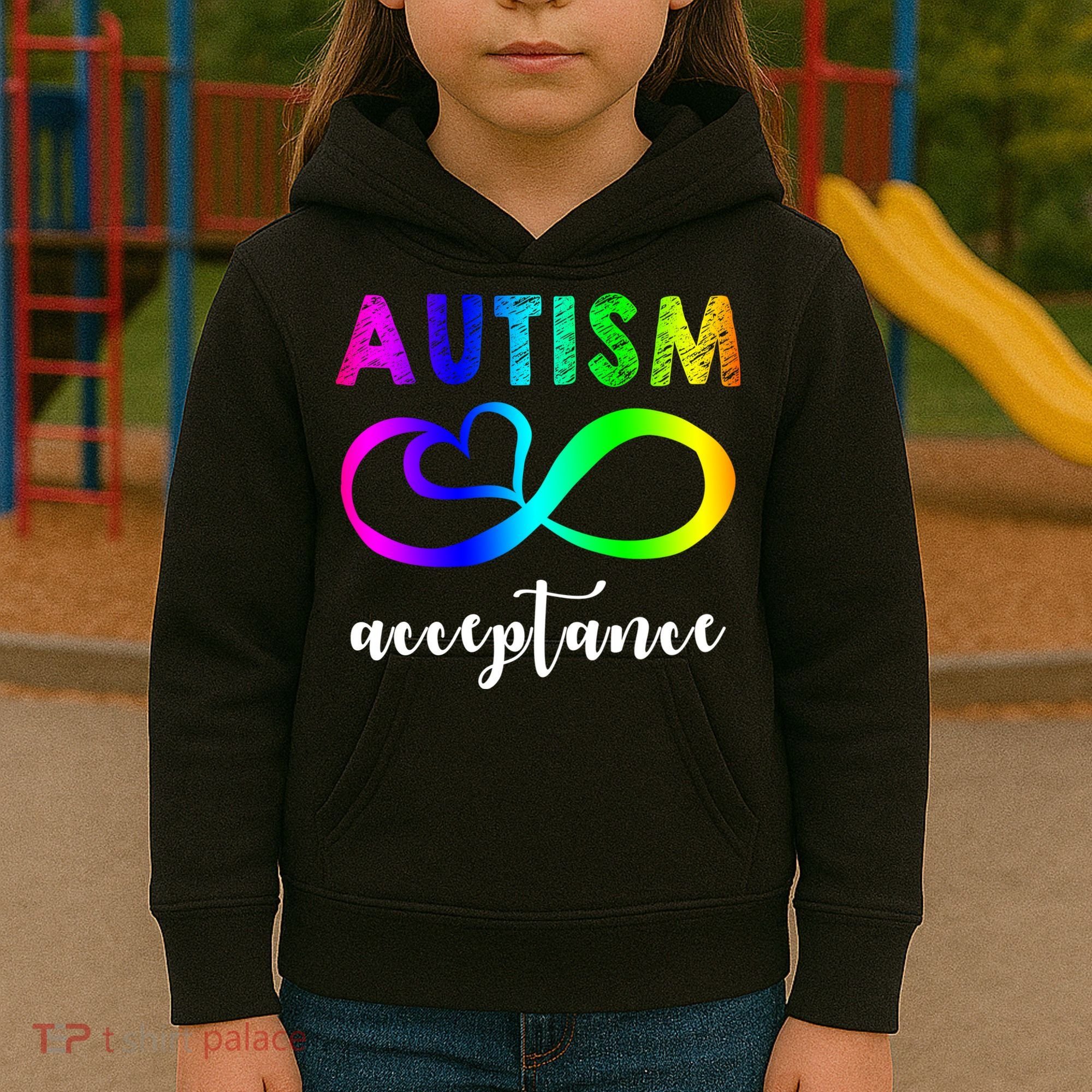 Autism Acceptance Rainbow Kids Hoodie