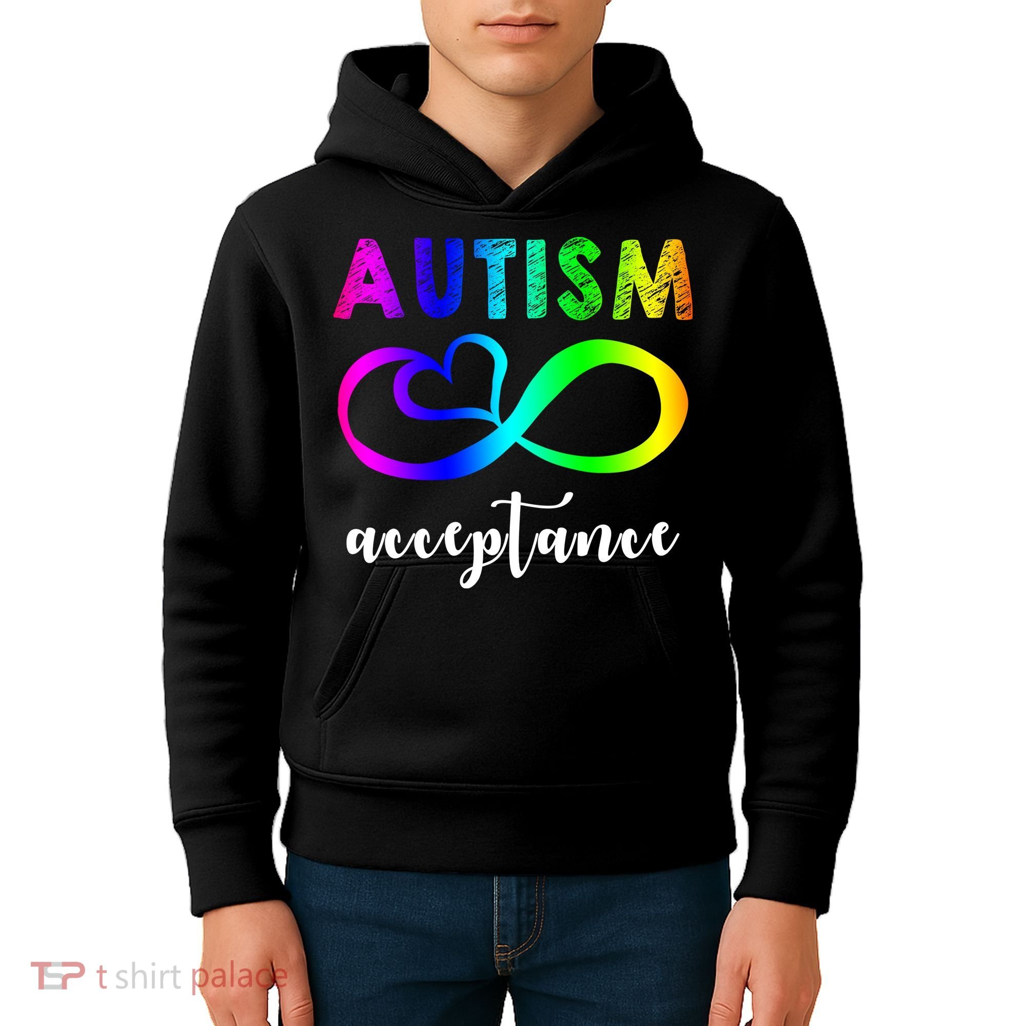 Autism Acceptance Rainbow Kids Hoodie