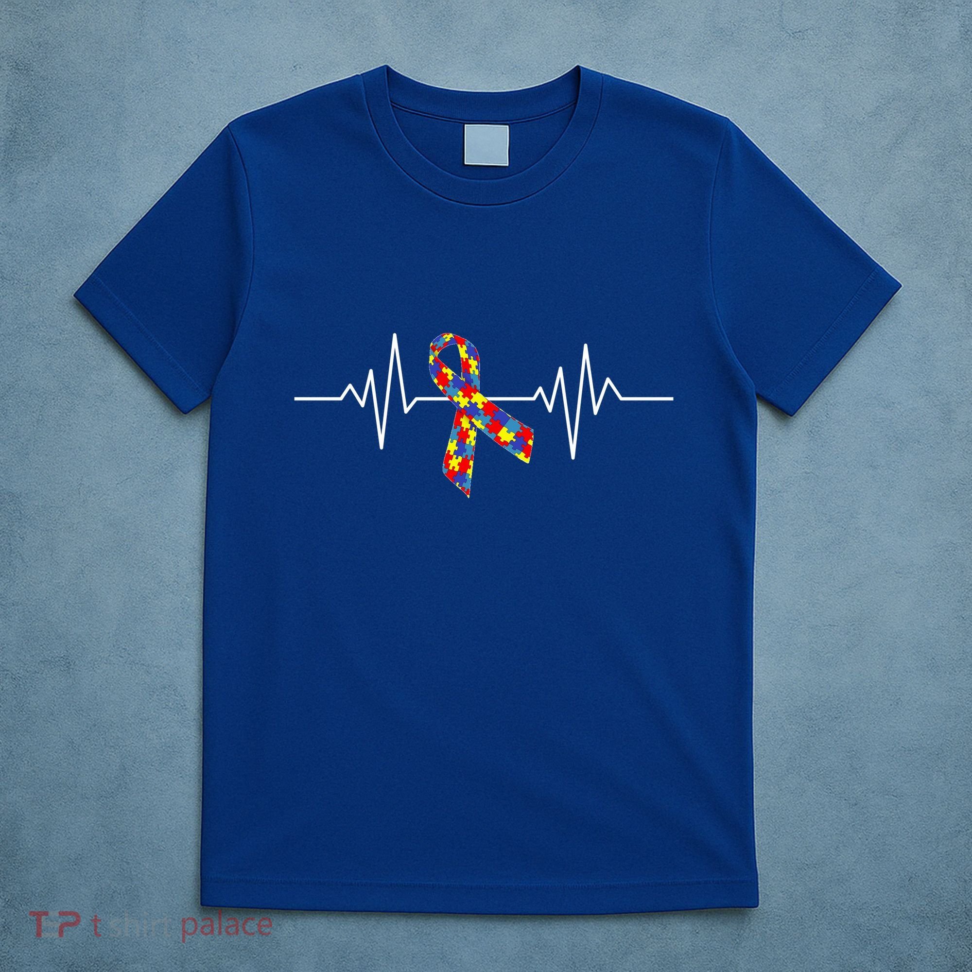 Autism Awareness Ribbon Heartbeat T-Shirt