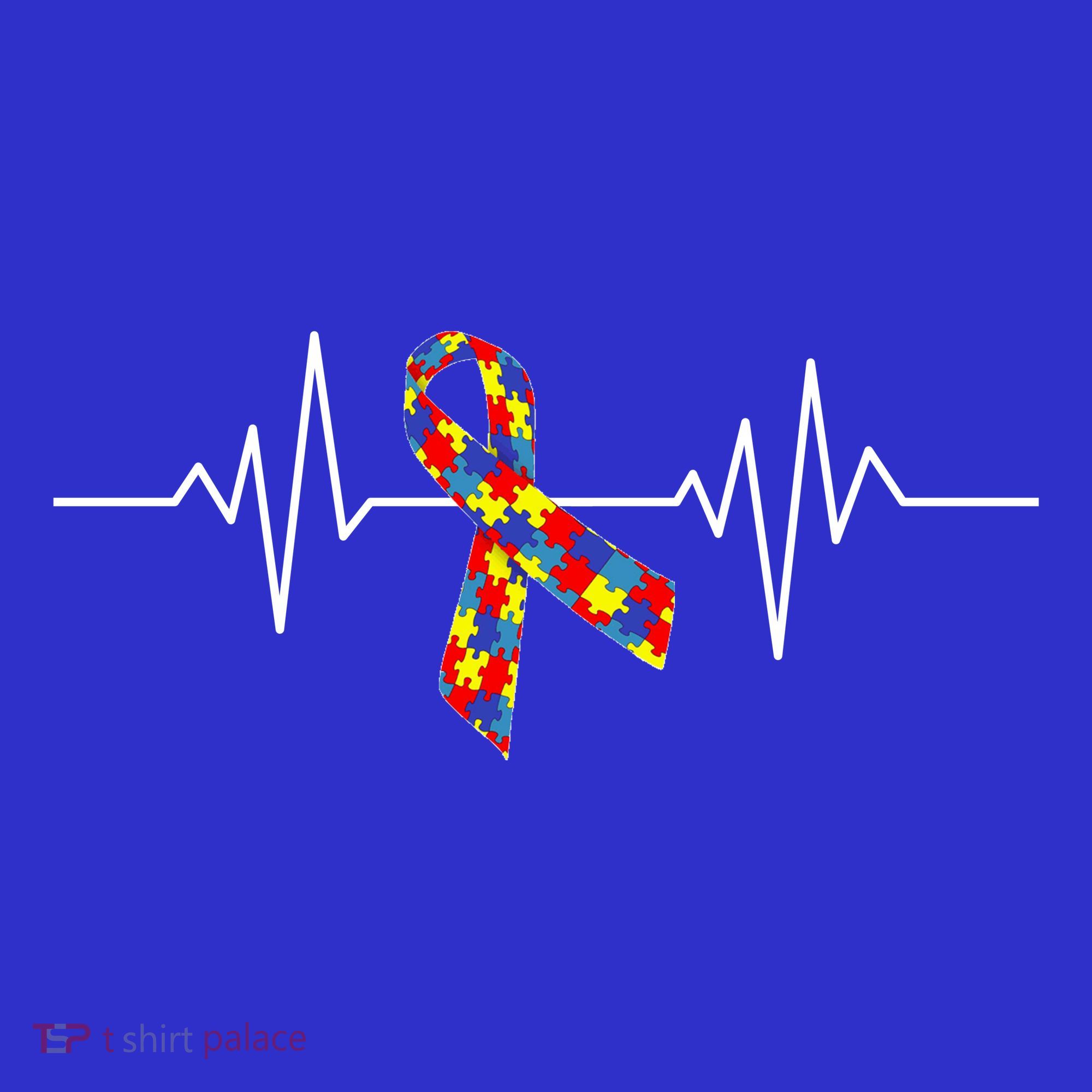 Autism Awareness Ribbon Heartbeat Women's Tank Top
