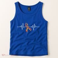 Autism Awareness Ribbon Heartbeat Tank Top thumb 2