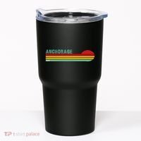 Anchorage Alaska Retro Sunset Tumbler thumb 0