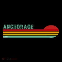 Anchorage Alaska Retro Sunset Ornament thumb 1