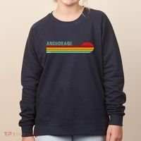 Anchorage Alaska Retro Sunset Women's Sweatshirt thumb 0
