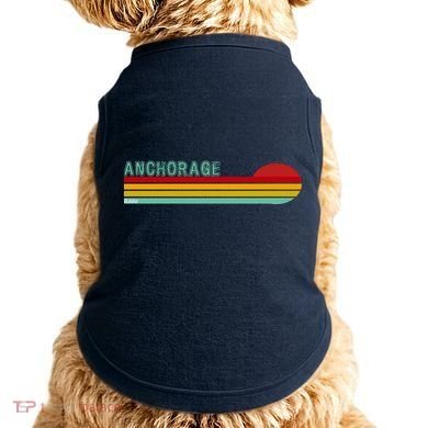 Anchorage Alaska Retro Sunset Doggie Tank